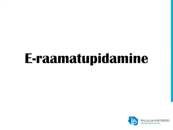 Mis on e-Raamatupidamine?