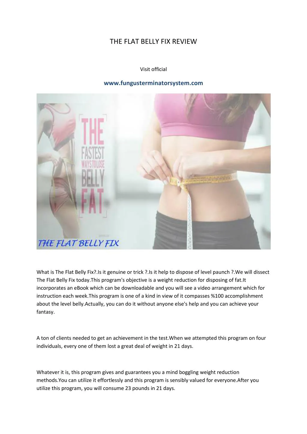 the flat belly fix review