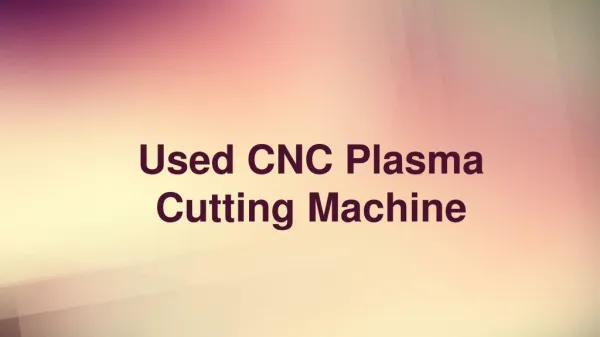 Used CNC PlasmaCutting Machine