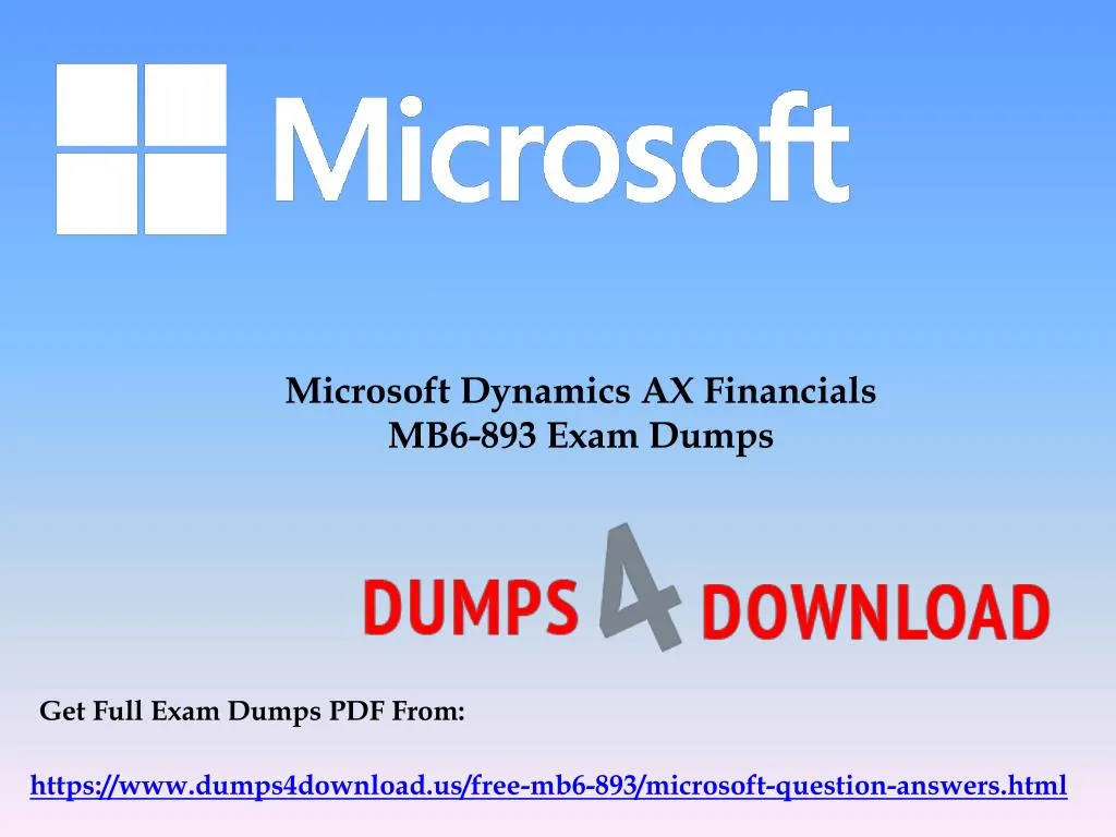 microsoft dynamics ax financials mb6 893 exam