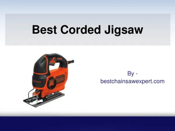 Best Corded Jigsaw