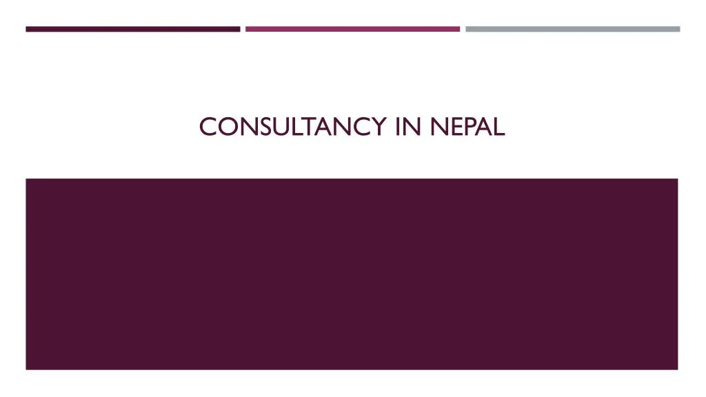 consultancy in nepal