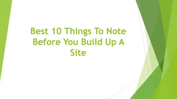 Best 10 Things To Note Before You Build
