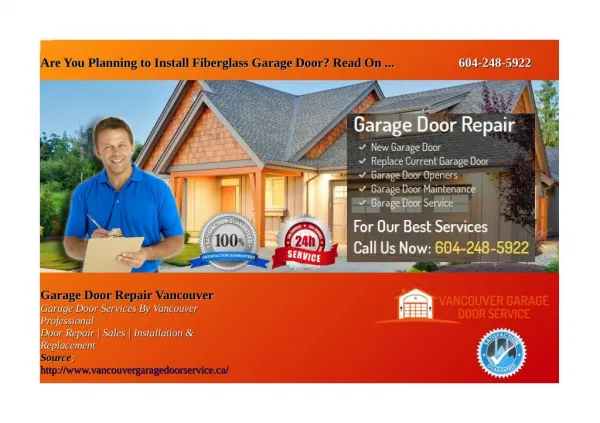 Are You Planning to Install Fiberglass Garage Door? Read On ...