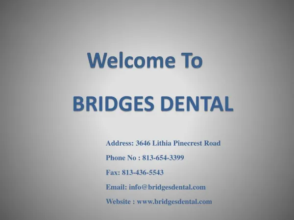 Quick and Painless Treatment With Valrico-Lithia Dentist FL