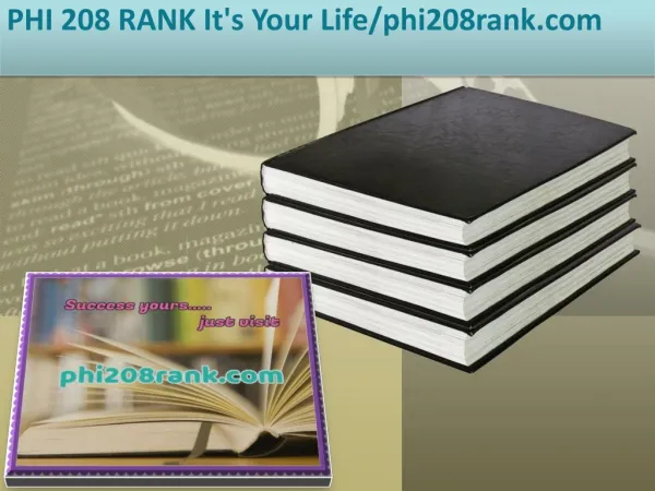 PHI 208 RANK It's Your Life/phi208rank.com