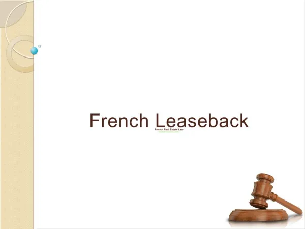 French Leaseback - English speaking lawyer france