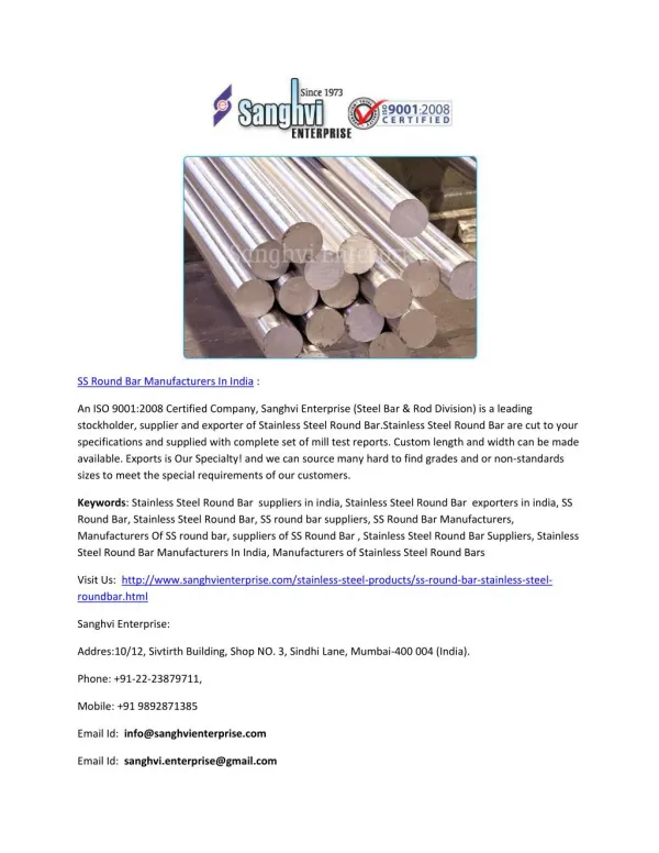Stainless Steel Tube Manufacturers In India