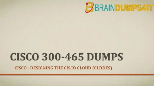 300-465 Braindumps