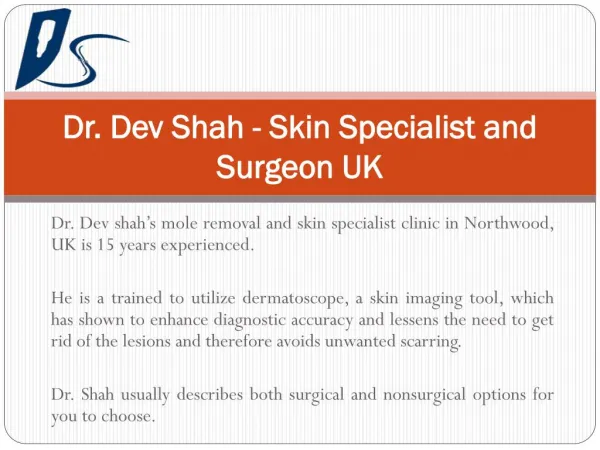 Find Private Dermatology and Skin Specialist Watford