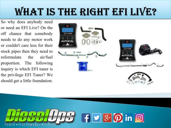 What Is the Right EFI Live?