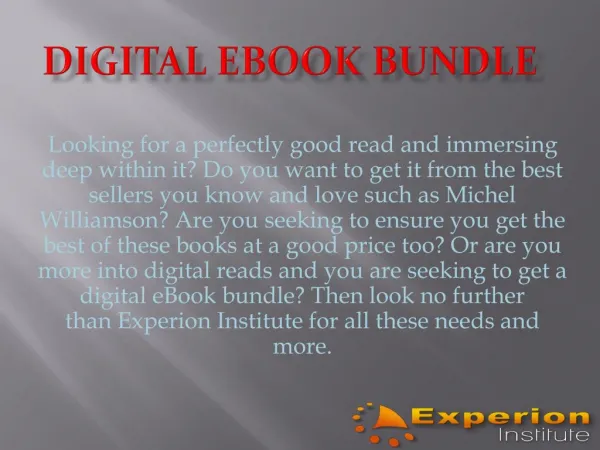 Digital eBook Bundle