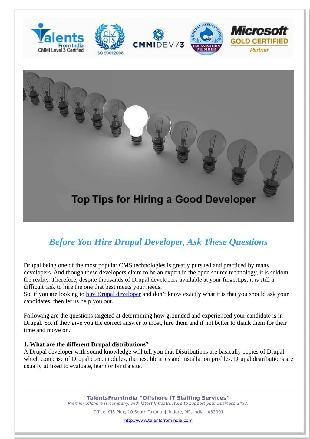 before you hire drupal developer ask these