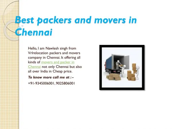 Best packers and movers in Chennai