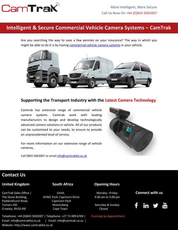 Intelligent & Secure Commercial Vehicle Camera Systems – CamTrak