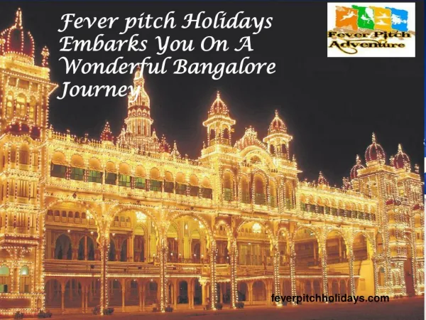 Fever pitch holidays embarks you on a wonderful bangalore journey