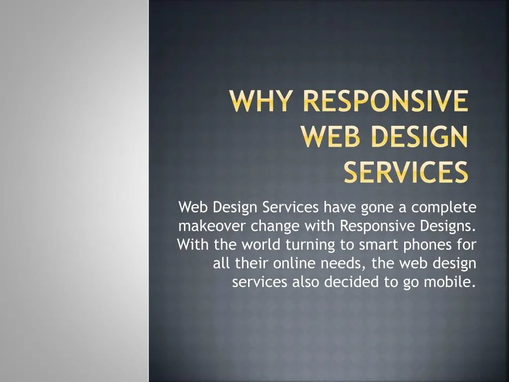 why responsive web design services