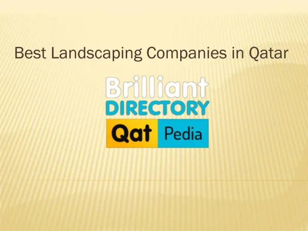 Find Best Landscaping Companies Qatar