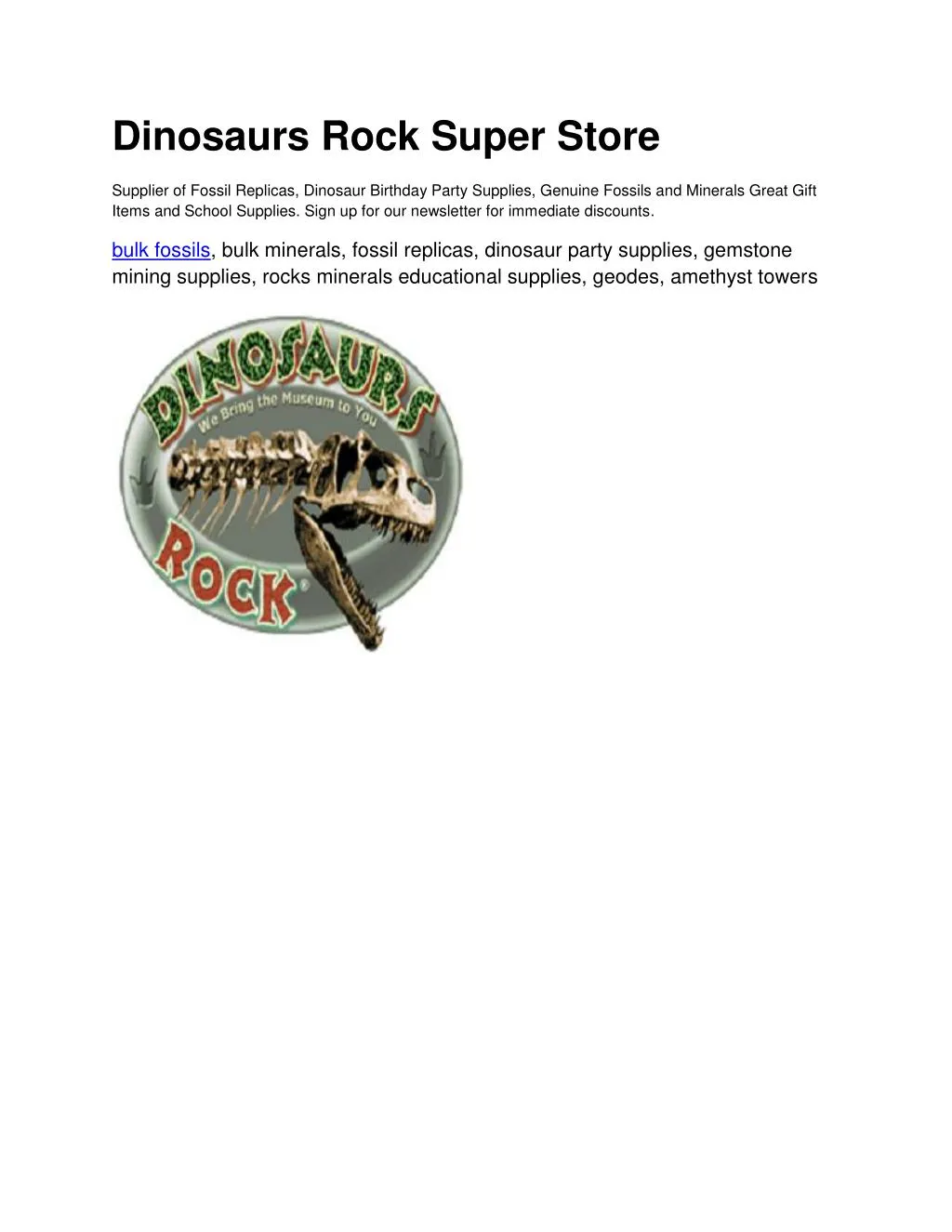 dinosaurs rock super store