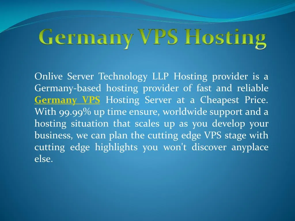 germany vps hosting