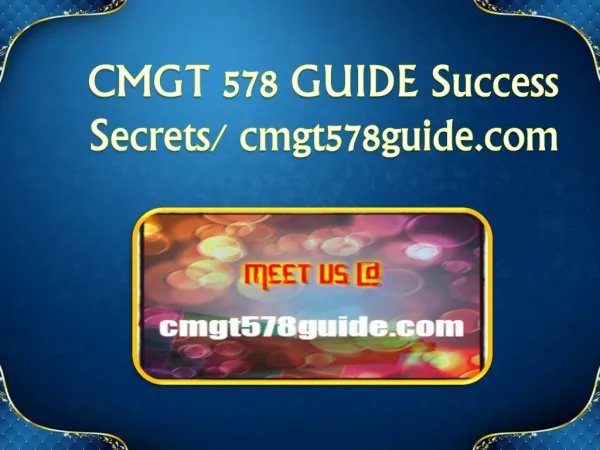 CMGT 578 GUIDE Exciting Results / cmgt578guide.com