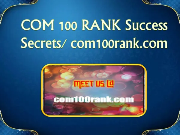 COM 100 RANK Exciting Results / com100rank.comx