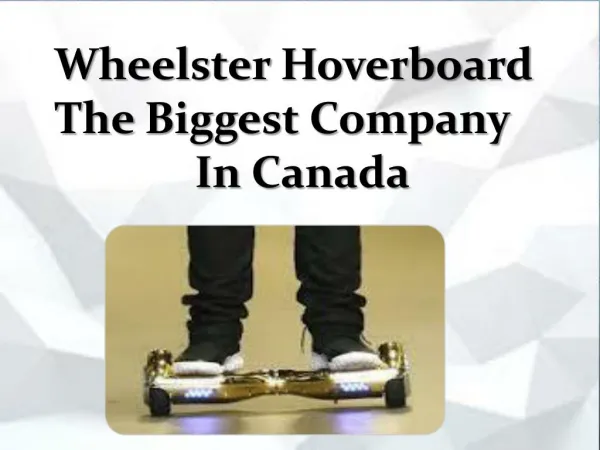 Wheelster Hoverboard The Biggest Company In Canada