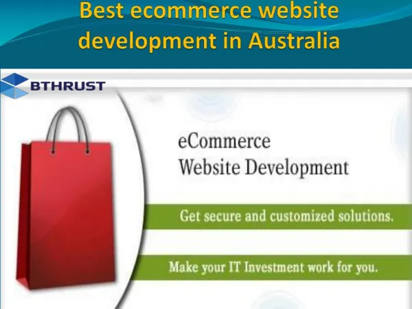 Best ecommerce website development in Australia