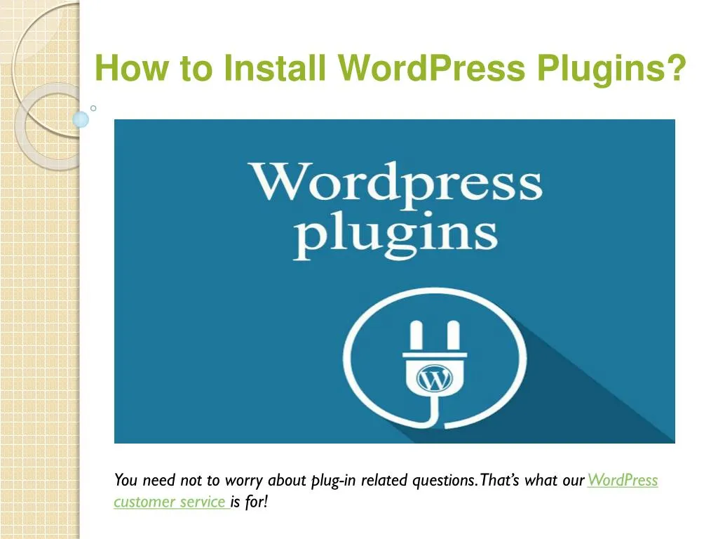 how to install wordpress plugins