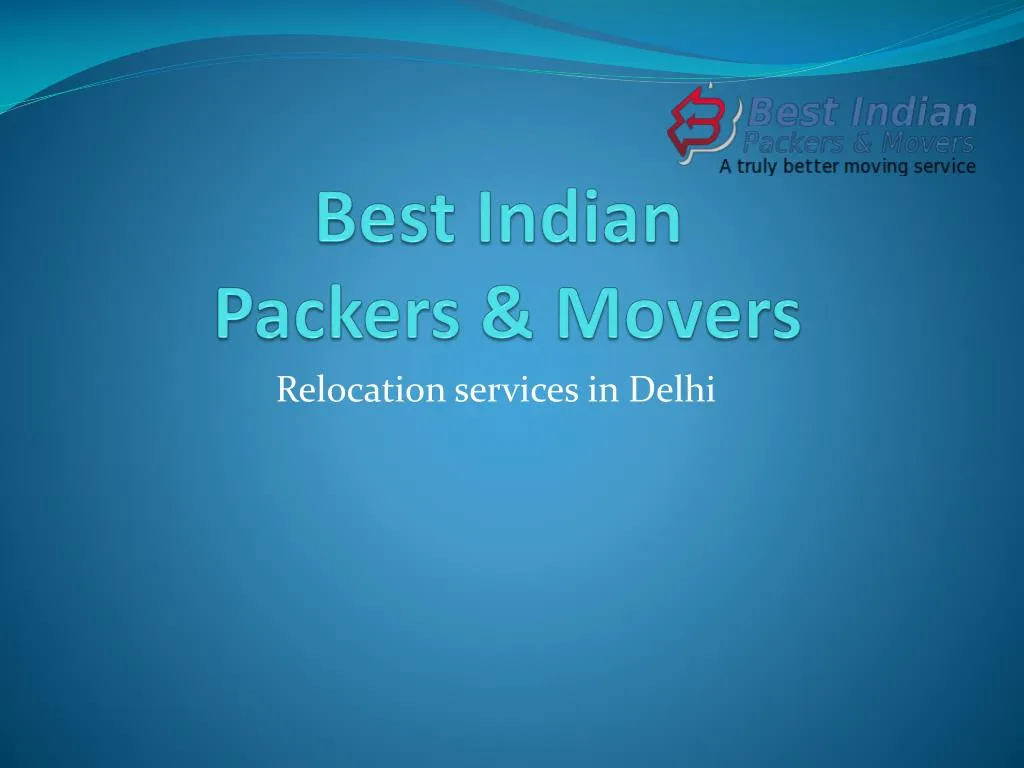 best indian packers movers