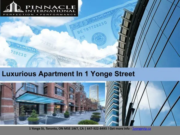 Booming Toronto Real Estate Market - Book your Apartment in 1 Yonge Street