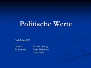Politische Werte - slide 1