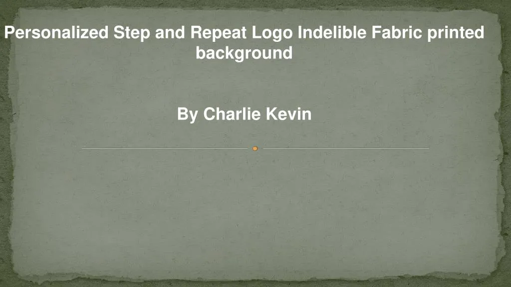 personalized step and repeat logo indelible