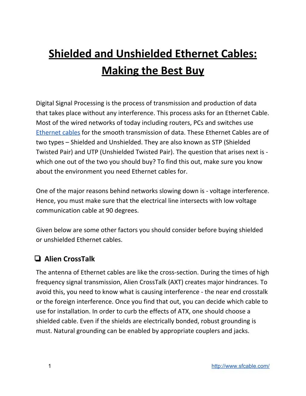 shielded and unshielded ethernet cables making