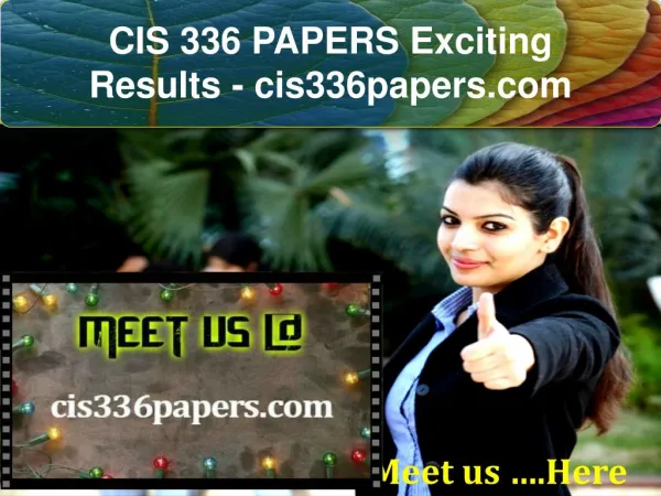 CIS 336 PAPERS Exciting Results - cis336papers.com