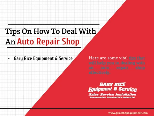 Tips On How To Deal With An Auto Repair Shop