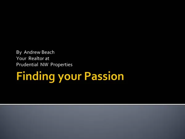 Finding your Passion