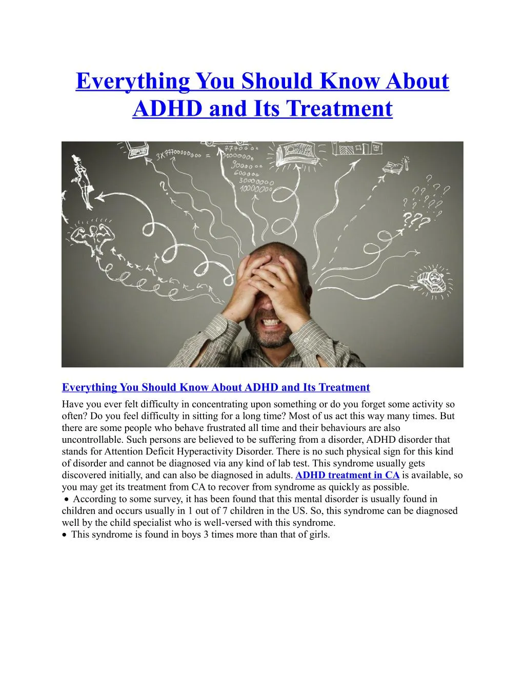 everything you should know about adhd