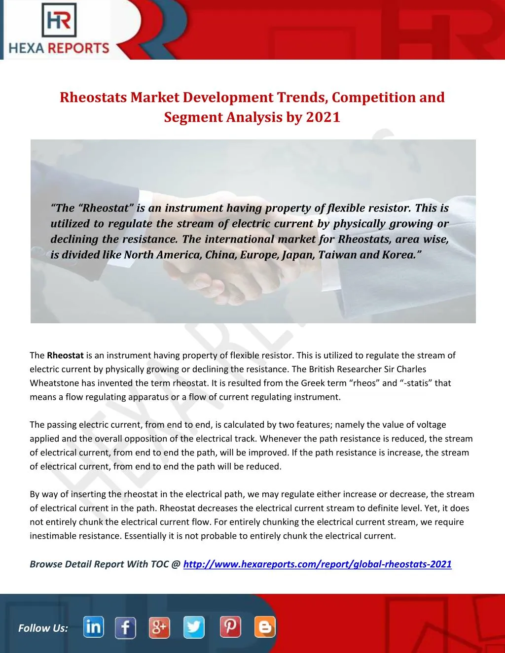 rheostats market development trends competition
