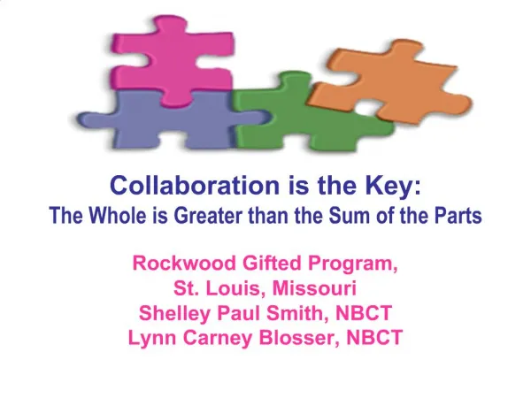 Collaboration is the Key: The Whole is Greater than the Sum of the Parts