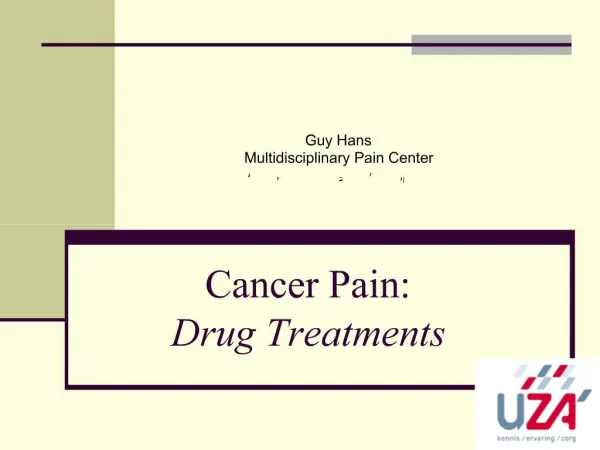 Cancer Pain: Drug Treatments
