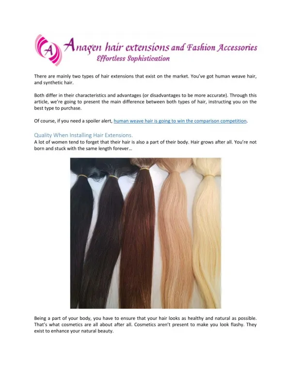 Human Hair Weave: Your Best Choice for Hair Extensions