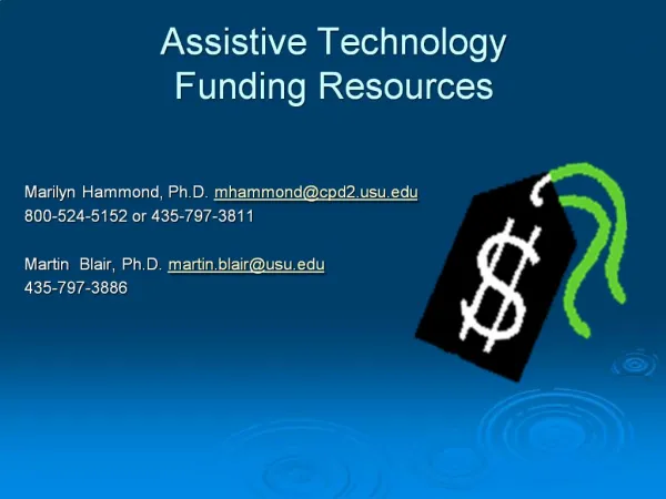 Assistive Technology Funding Resources