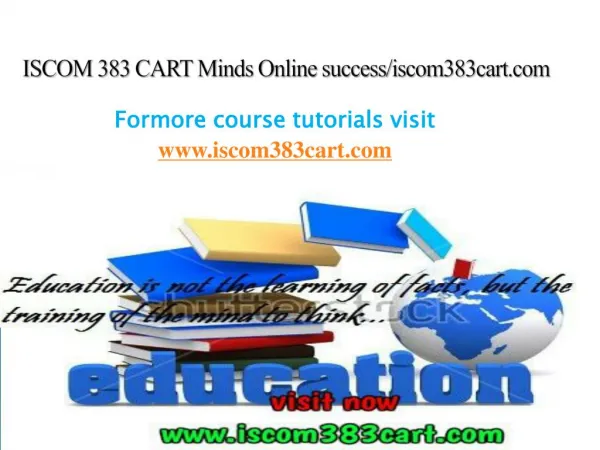 ISCOM 383 CART Minds Online success/iscom383cart.com