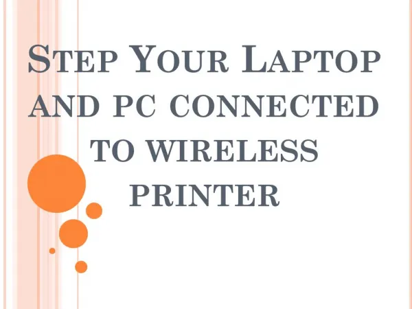 Steps For Laptop and PC Conected TO Wireless HP Printer