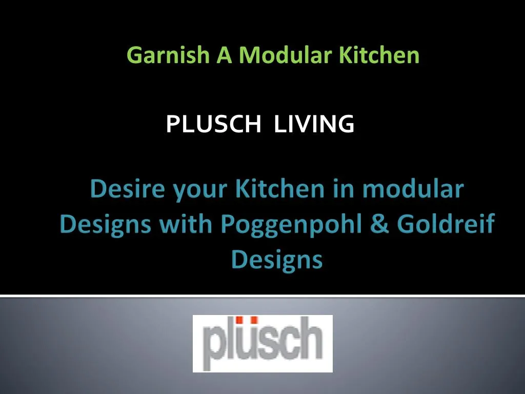 garnish a modular kitchen