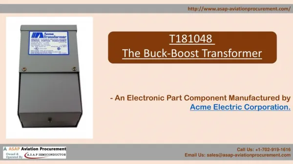 ACEM Electric Corporation – Manufacturer of T-1-81048 Transformer