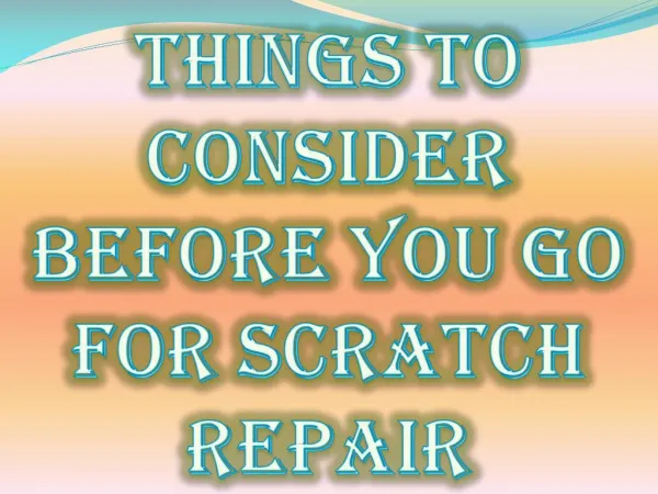 Need to Best Auto Scratch Repair in Vancouver