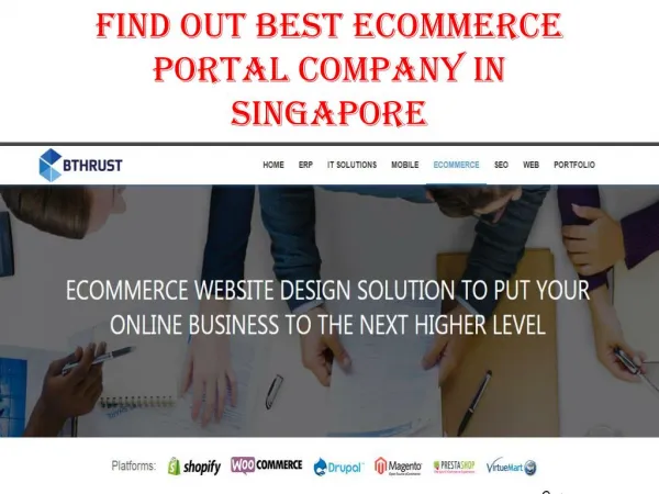 Find out best ecommerce Portal company in singapore