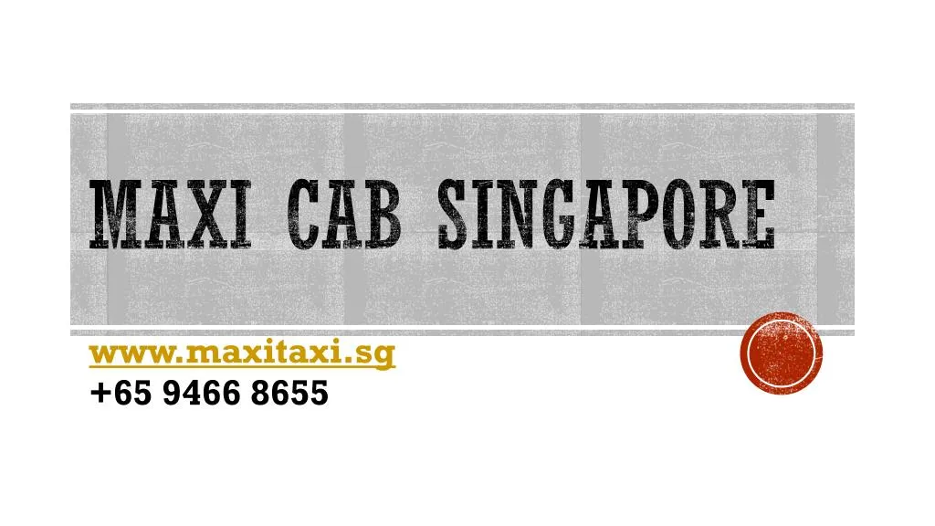maxi cab singapore